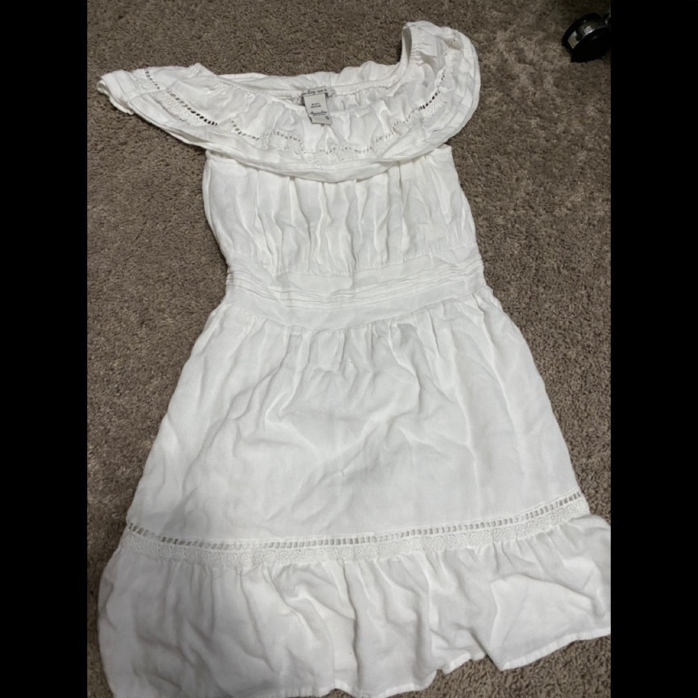 white flowy dress